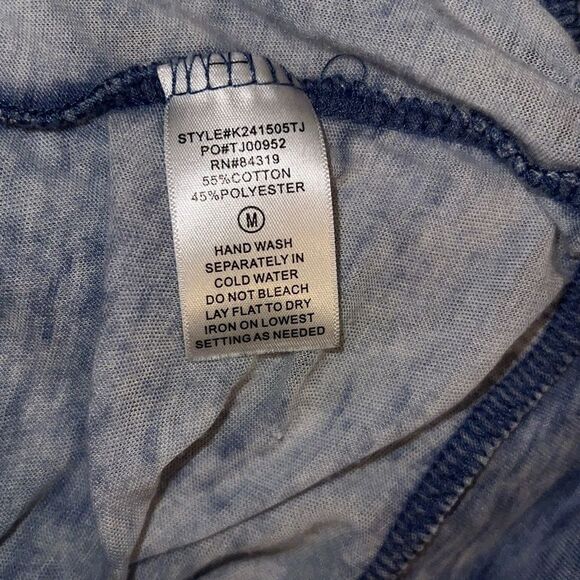 Cyrus Women Washed Out Lightweight Hoodie V-neck Front handwarmer pocket Medium - Picture 5 of 5